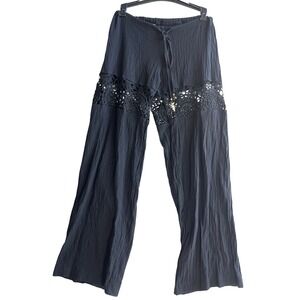 Ale By Alessandra Black Cover‎ Up Pants Women's Size Small